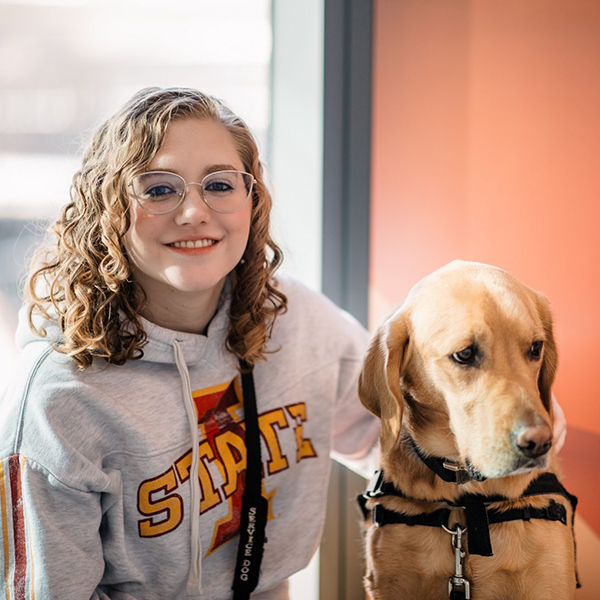 Aliya Warth and her dog Windsor