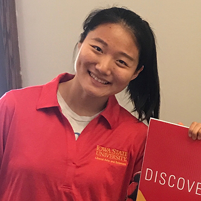 An Iowa State international student smiling